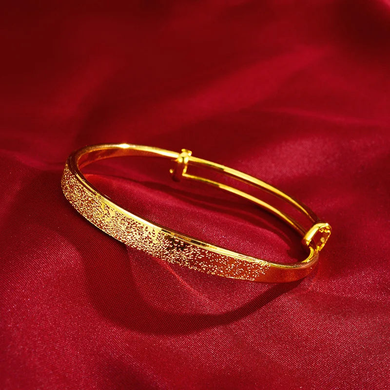 14K Sand Frosted Women's Bracelet Engagement Jewelry