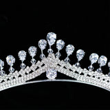 Crystal Rhinestone Tiara Crown Headband Silver Bridal Hair Accessories