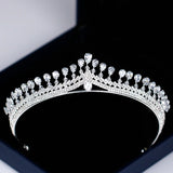 Crystal Rhinestone Tiara Crown Headband Silver Bridal Hair Accessories