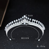 Crystal Rhinestone Tiara Crown Headband Silver Bridal Hair Accessories