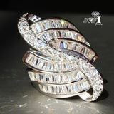 Princess Cut Zircon Silver Engagement Wedding Party Ring