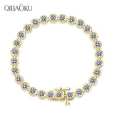 Zircon Bracelet Single Row 4mm Round Full Diamond Tennis Bracelet