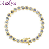 Zircon Bracelet 4mm Round Diamond Tennis Bracelet