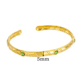 Zircon Bracelets for Women Stainless Steel Wedding Band Jewelry