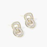 Zircon Circle Clasp Pendant Earrings For Woman