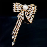 Zircon Corsage Orchid Rose Brooches Leaf Vase Fish Bowknot