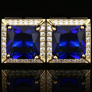Zircon Cuff Links French Shirt Semi-precious Stones Cufflink