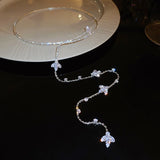 Zircon Flower Collar Torques Choker Necklace