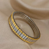 Zircon Heart Flower Bangle Bracelet Stainless Steel Women Jewelry