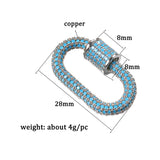 Zircon DIY Rhinestone Charms Clasp Lock Hook Crystal Necklace