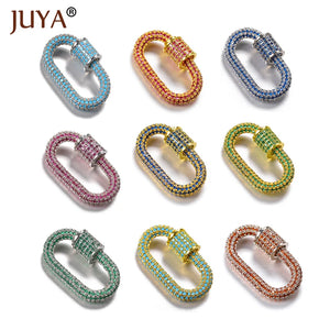 Zircon DIY Rhinestone Charms Clasp Lock Hook Crystal Necklace