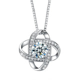 Zircon Necklace With Rose For Women Girlfriend