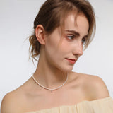 Zircon & Baroque Pearl Pendant Necklace