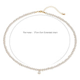 Zircon & Baroque Pearl Pendant Necklace