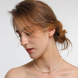 Zircon & Baroque Pearl Pendant Necklace