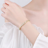Zircon Silver Bracelet 4mm Round Diamond Tennis Bracelet