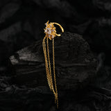 Sterling Silver Zircon Snowflake Ear Clip for Women