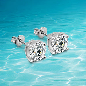 Zircon Stud 925 Silver Stud Earrings for Women