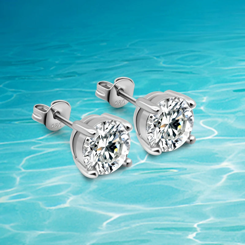 Zircon Stud 925 Silver Stud Earrings for Women
