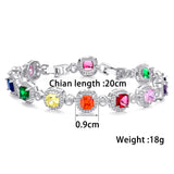 Zirconia Bracelet Stainless Steel Silver Jewellery for Girls