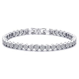 Zirconia Bracelet Stainless Steel Silver Jewellery for Girls