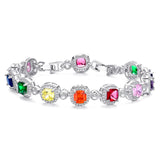 Zirconia Bracelet Stainless Steel Silver Jewellery for Girls