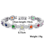 Zirconia Bracelet Stainless Steel Silver Jewellery for Girls