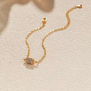 Zirconia Minimalist Women Bracelet 18k Plated Waterproof Link Chain