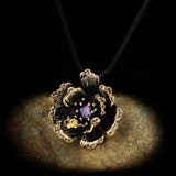 Lady Flower Zircon Pendant Necklace 925 Silver Sweater Chain