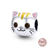 925 Silver Cat Charm for Bangle & Bracelet Pendant