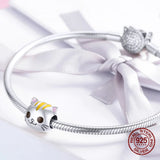 925 Silver Cat Charm for Bangle & Bracelet Pendant