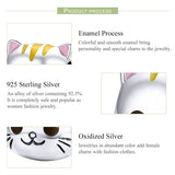 925 Silver Cat Charm for Bangle & Bracelet Pendant
