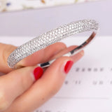 Diamond Filled Stone Bangles for Women Wedding