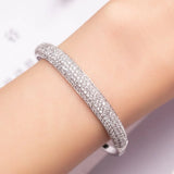Diamond Filled Stone Bangles for Women Wedding