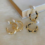 Pearl Chain Earrings Women's Jewelry Dangle Drop