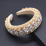 Colorful Rhinestone Geometric Retro Headband