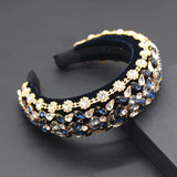 Colorful Rhinestone Geometric Retro Headband