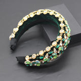 Colorful Rhinestone Geometric Retro Headband