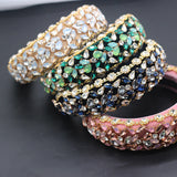 Colorful Rhinestone Geometric Retro Headband