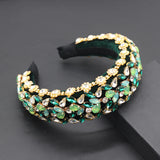 Colorful Rhinestone Geometric Retro Headband