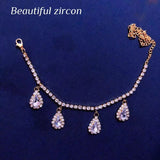 Crystal Rhinestone Barefoot Anklet Bracelet Wedding Bohemian Heel Accessory