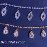 Crystal Rhinestone Barefoot Anklet Bracelet Wedding Bohemian Heel Accessory
