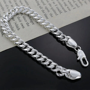 925 Silver 8MM Geometry Bracelets for Wedding