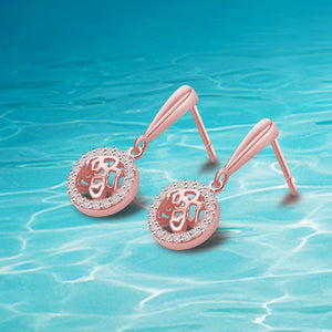 925 Silver Rose Drop Earrings for Women