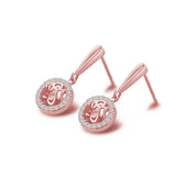 925 Silver Rose Drop Earrings for Women
