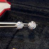 Sparkle Stud One Stone S925 Sterling Silver Women's Jewelry