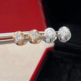 Sparkle Stud One Stone S925 Sterling Silver Women's Jewelry
