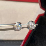 Sparkle Stud One Stone S925 Sterling Silver Women's Jewelry