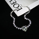 Crystal Love Necklace Women's Exaggerated Collar Chain Choker