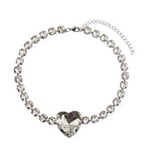 Crystal Love Necklace Women's Exaggerated Collar Chain Choker